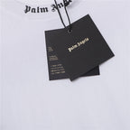 Palm Angel Black Double Logo Print Back Short Sleeve T-Shirt
