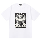 Purple Brand Logo Pattern Print T-Shirt