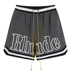 RHUDE Court logo-print woven Shorts