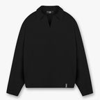 Represent Minimalist Solid Color Lapel Knit Sweater