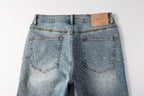 Purple Brand Crystal Diamond Denim Shorts #5098