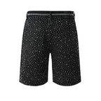 Purple Brand Crystal Diamond Denim Shorts #5095