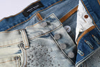 Purple Brand Crystal Diamond Jeans #9127
