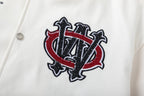OFF WHITE Crystal Full Lea Varsity Jacket