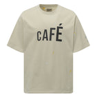 GALLERY DEPT. Men's Natural Paint-Splattered Distressed Printed Cotton-Jersey T-