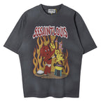Saint Louis Cartoon Character Print T-Shirt