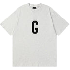 Fear Of God Flocked G letter pattern T-Shirts