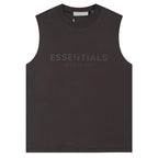 Fear Of God Flocked logo letter print Sleeveless T-Shirts