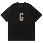 Fear Of God Flocked G letter pattern T-Shirts