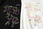 OFF WHITE Cartoon line character round neck pullover sweatshirts