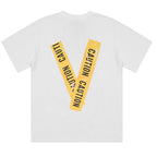 VLONE Yellow PoliceTape Letters T-shirts