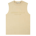 Fear Of God Flocked logo letter print Sleeveless T-Shirts